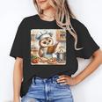 Owl Learning To Cook With Cookbook Chef Apron Stove Cooking Unisex T-Shirt