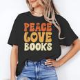 Peace Love Books Men Women Unisex T-Shirt