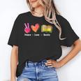 Peace Love Books Reader Librarian Library Book Unisex T-Shirt