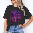 Quietly Thriving In Fictional Realms Book Lovers Unisex T-Shirt