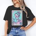 The Reader Retro Reading Skeleton Books Flowers Tarot Card Unisex T-Shirt The Reader Retro Reading Skeleton Books Flowers Tarot Card Unisex T-Shirt