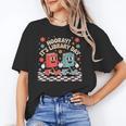 Reading Book Lover School Librarian Hooray It's Library Day Unisex T-Shirt