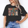 Reading Is My Favorite Sport Retro Groovy Book Lovers Unisex T-Shirt Reading Is My Favorite Sport Retro Groovy Book Lovers Unisex T-Shirt