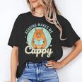 Reading Makes Me Cappy Bookworm Capybara Book Reading Unisex T-Shirt