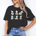 Reading Snowman Christmas Book Lovers Bookworm Librarian Unisex T-Shirt