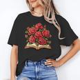 Red Roses Flowers Book Floral Unisex T-Shirt Red Roses Flowers Book Floral Unisex T-Shirt