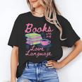 Retro Books Are My Love Language Valentine Book Lovers Unisex T-Shirt Retro Books Are My Love Language Valentine Book Lovers Unisex T-Shirt