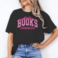 Retro Pink Coquette Bow Valentine Book Lover Varsity Unisex T-Shirt