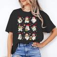Santa Ghost Reading Books Christmas Library Teacher Unisex T-Shirt