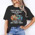 Sewing Reading Books Drinking Tea Sew Sewist Unisex T-Shirt