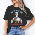 Silly Goose With Books Teacher Club School Educator Unisex T-Shirt Silly Goose With Books Teacher Club School Educator Unisex T-Shirt