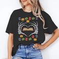 Skeleton Heart Read Reading Book Librarian Halloween Women Unisex T-Shirt