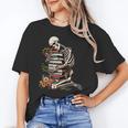 Skeleton Reading Book Halloween Bookworm Bibliophile Reader Unisex T-Shirt Skeleton Reading Book Halloween Bookworm Bibliophile Reader Unisex T-Shirt