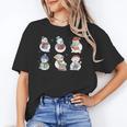 Snowman Reading Book Santa Christmas Bookish Teacher Unisex T-Shirt