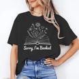 Sorry I'm Booked Floral Book Love Cozy Bookworm Reading Unisex T-Shirt