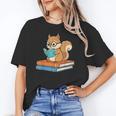 Squirrel Reading Book Glasses Bookworm Librarian Unisex T-Shirt Squirrel Reading Book Glasses Bookworm Librarian Unisex T-Shirt