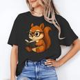 Squirrel Reading Book Lover Unisex T-Shirt