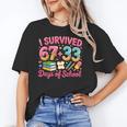 Survived 67 Days Of School Ice Cream Drip Apple Pencil Book Unisex T-Shirt Survived 67 Days Of School Ice Cream Drip Apple Pencil Book Unisex T-Shirt