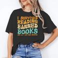 I Survived Reading Banned Books Read Librarian Men Women Unisex T-Shirt I Survived Reading Banned Books Read Librarian Men Women Unisex T-Shirt