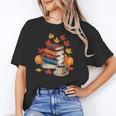Vintage Books Tea Lovers Fall Autumn Leaves And Pumpkins Unisex T-Shirt Vintage Books Tea Lovers Fall Autumn Leaves And Pumpkins Unisex T-Shirt