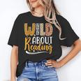 Wild About Reading Lover Bookworm Library Teacher Zoo Animal Unisex T-Shirt