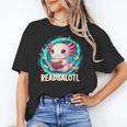 Women's Readsolotl Kawaii Axolotl Reading Book Lover Unisex T-Shirt Women's Readsolotl Kawaii Axolotl Reading Book Lover Unisex T-Shirt