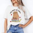 100 Days Of Chill Cute Capybara School Book Lover Unisex T-Shirt