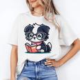 Adorable Book Lover Border Collie With Reading Glasses Cute Raglan Baseball Tee Unisex T-Shirt