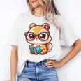 Adorable Book Lover Chipmunk With Reading Glasses Cute Premium Unisex T-Shirt