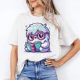 Adorable Book Lover Yeti With Reading Glasses Cute Unisex T-Shirt Adorable Book Lover Yeti With Reading Glasses Cute Unisex T-Shirt