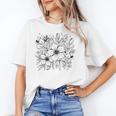 Adult Coloring Book Style Flowers And Ladybug Self Coloring Unisex T-Shirt