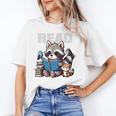 Animals Raccoon Reading Book Librarian Across America Kids Unisex T-Shirt
