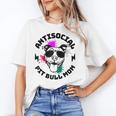 Antisocial Pit Bull Mom Pittie Introvert Dog Lover Pit Bull Raglan Baseball Tee Unisex T-Shirt