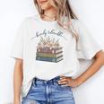 Barely Tolerable Book Lover Floral Quote Pride And Prejudice Unisex T-Shirt