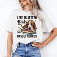 Basset Hound Dog Breed Life Is Better With Books And a For Men Women Girls Kids Unisex T-Shirt