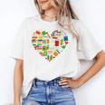 Book Lover Librarian Books Heart Valentine Unisex T-Shirt
