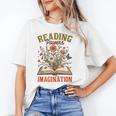 Book Lover Reading Bookish Floral Reading Powers Imagination Unisex T-Shirt