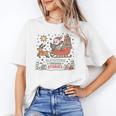 Book Lovers Winter Sleighing Through Stories Tee Premium Tri-Blend Unisex T-Shirt