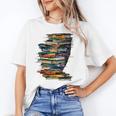 Book Women Graphic Art Colorful Eyes Unisex T-Shirt