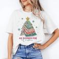 All Booked For Christmas Book Christmas Tree Lights Bookish Unisex T-Shirt All Booked For Christmas Book Christmas Tree Lights Bookish Unisex T-Shirt