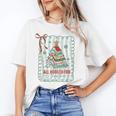 All Booked For Christmas Book Xmas Tree Coquette Bow Lights Unisex T-Shirt