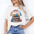 “Books Coffee & Yarn Enthusiast Cozy Reader Unisex T-Shirt