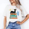 Cat And Books Retro Midcentury Mid Century Aesthetic Unisex T-Shirt Cat And Books Retro Midcentury Mid Century Aesthetic Unisex T-Shirt