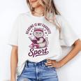 Cat Reading Is My Favorite Sport Retro Book Lover Unisex T-Shirt