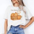 Cats Books And Coffee Heart Cozy Cat Lover Bookworm Readers Unisex T-Shirt