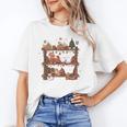 Christmas Cats Bookshelf Gingerbread Unisex T-Shirt