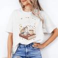 Coffee Cats & Books Cute Cat Book Lover Reading Unisex T-Shirt Coffee Cats & Books Cute Cat Book Lover Reading Unisex T-Shirt