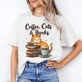 Coffee Cats And Books Lover For Women & Girls Coffee Unisex T-Shirt