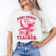 Cupid's Favorite Teacher Valentines Day Heart Book Lover Unisex T-Shirt