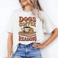 Dogs Coffee Reading Book Lover Unisex T-Shirt